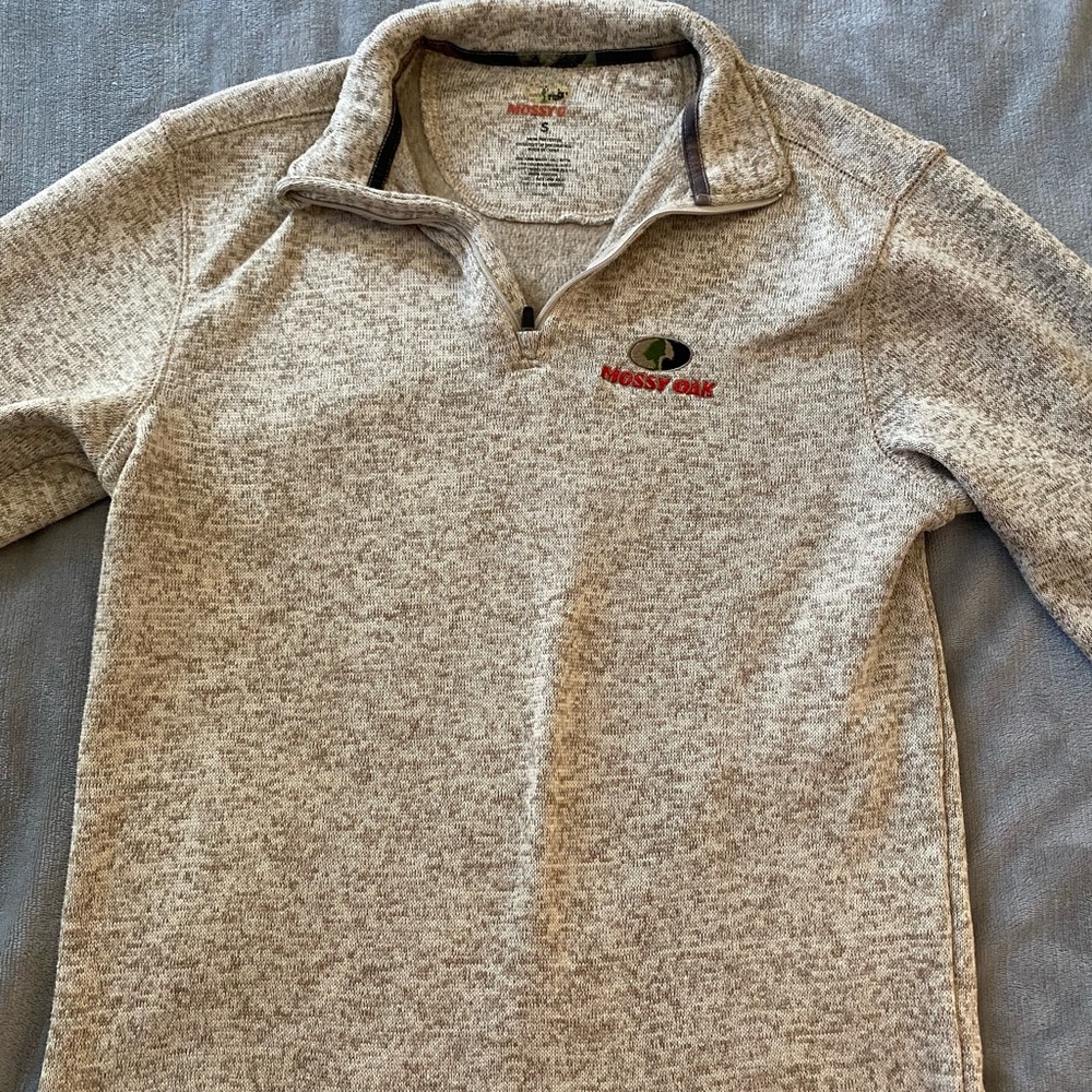 super soft mossy oak quarter zip